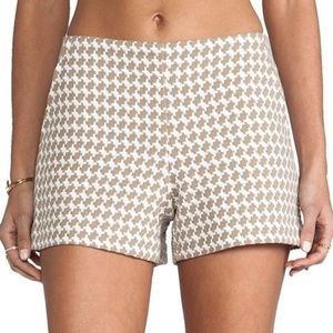 Trina Turk Pink & Orange Houndstooth Link Shorts 6